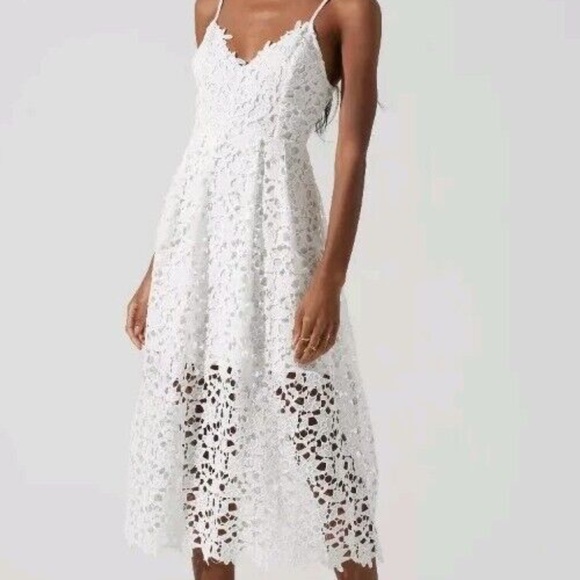 ASTR Lace Eyelet Midi Dress - Picture 1 of 2